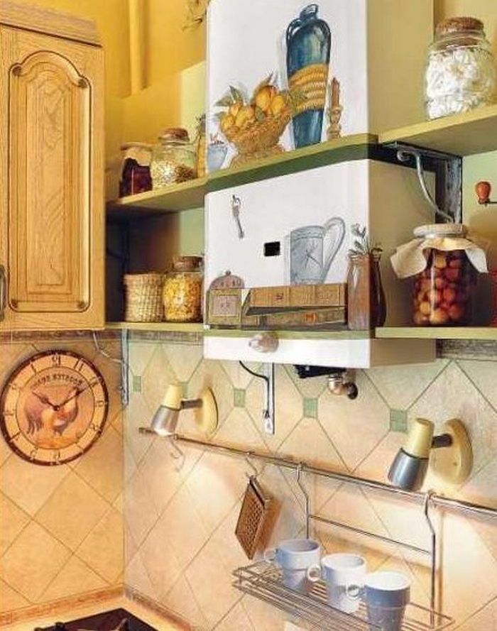 Дизайн кухни в хрущевке с газовой колонкой - 40 фото с идеями для интерьера
